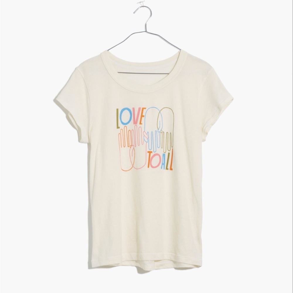 Madewell x Lisa Congdon Love To All Pride Perfect Vintage Tee • NWT - Picture 2 of 7